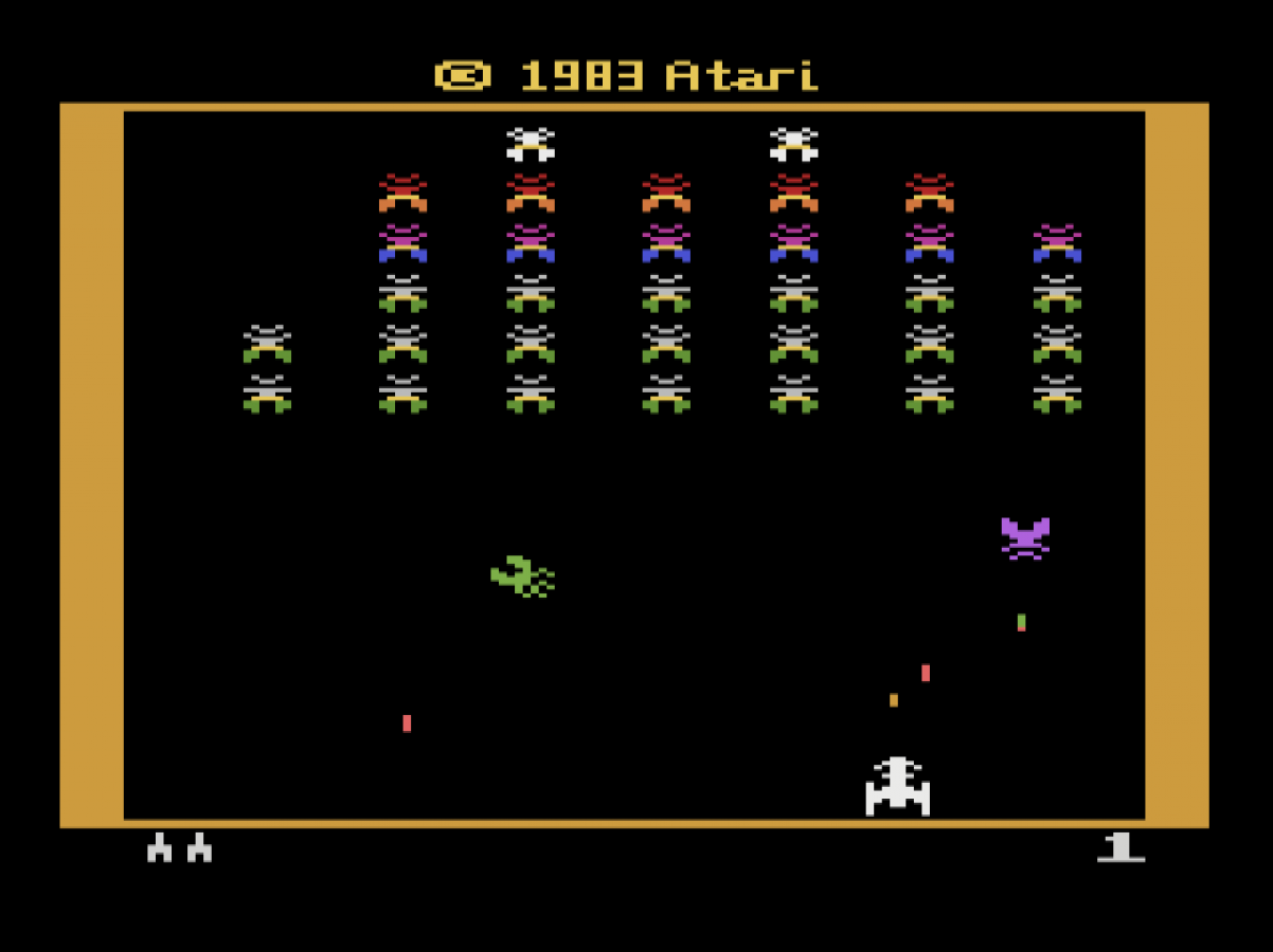 Galaxian title screen for Atari 2600 (2600) video game