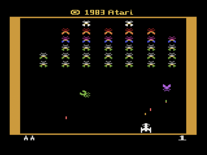 Galaxian title screen for Atari 2600 (2600) video game