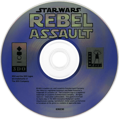 Star Wars: Rebel Assault disc for Panasonic 3DO (3DO) rail shooter action video game