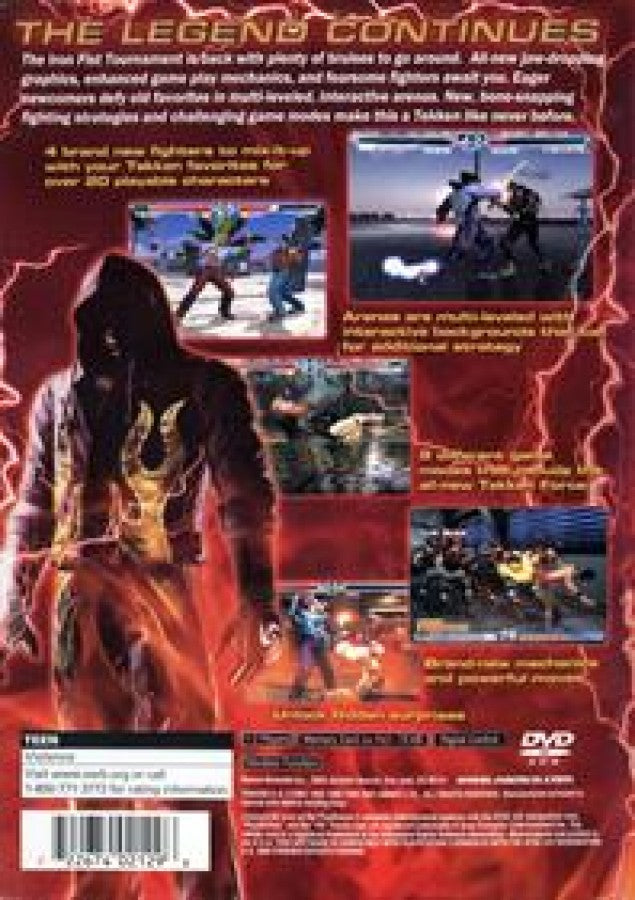 Tekken 4 Greatest Hits PlayStation 2 PS2 for retro video game enthusiasts featuring classic 3D fighting gameplay iconic Tekken characters intense martial arts battles interactive environments powerful combos arcade action and collectible gaming appeal back