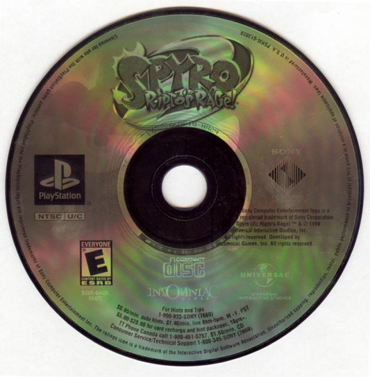 Spyro 2: Ripto's Rage! [Greatest Hits] disc for retro video game
