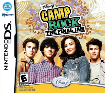 Camp Rock The Final Jam for Nintendo DS (DS), cover image for a retro video game featuring rhythm-based gameplay, music performance challenges, mini-games, character customization, and movie-inspired musical adventure