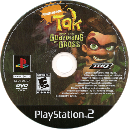 Tak and the Guardians of Gross PS2 PlayStation 2 platformer adventure game cartoon style action humor exploration retro video game disc