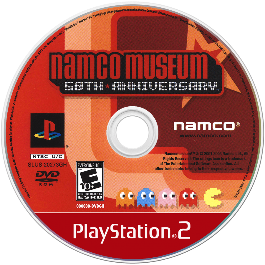Namco 50th Anniversary PlayStation 2 PS2 for retro video game enthusiasts featuring classic arcade game compilation gameplay iconic Namco titles including action shooter racing maze and platforming favorites nostalgic retro gaming entertainment and collectible gaming appeal disc