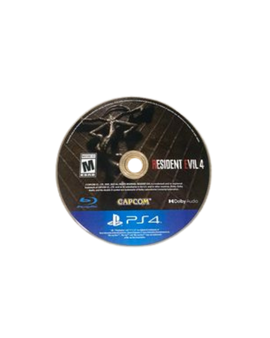 Resident Evil 4 disc cover art for PlayStation 4 (PS4) video game. 