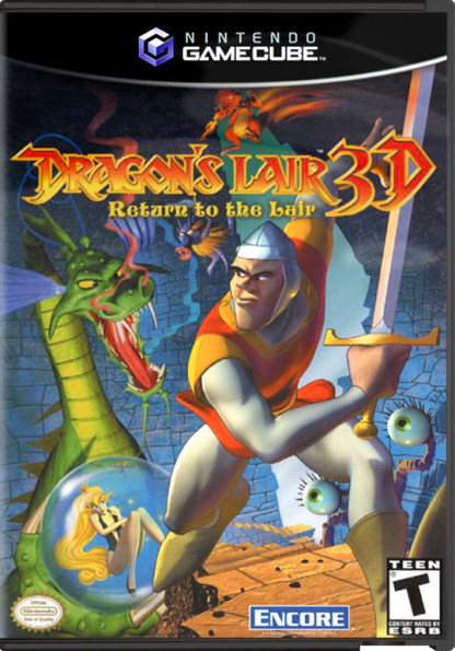 Dragon's Lair 3D: Return to the Lair cover art for GameCube (GC) action-adventure video game