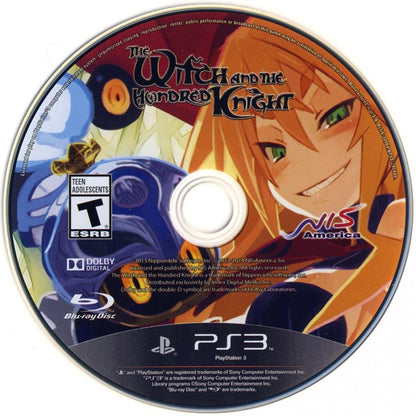 The Witch and the Hundred Knight disc for PlayStation 3 (PS3) video game