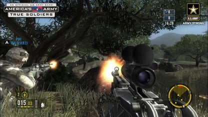 Americas Army True Soldiers retro Xbox 360 video game featuring military shooter gameplay, tactical combat missions, squad based action and classic Xbox 360 entertainment - gameplay