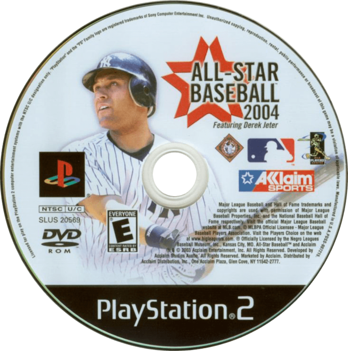 All-Star Baseball 2004 PS2 sports baseball video game disc