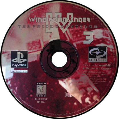 Wing Commander IV retro sci-fi space combat simulation game for PlayStation 1 (PS1) disc 3