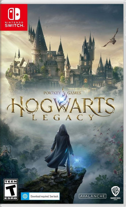 Hogwarts Legacy Nintendo Switch game featuring open-world magic adventures, spellcasting, and immersive exploration of the Wizarding World cover art