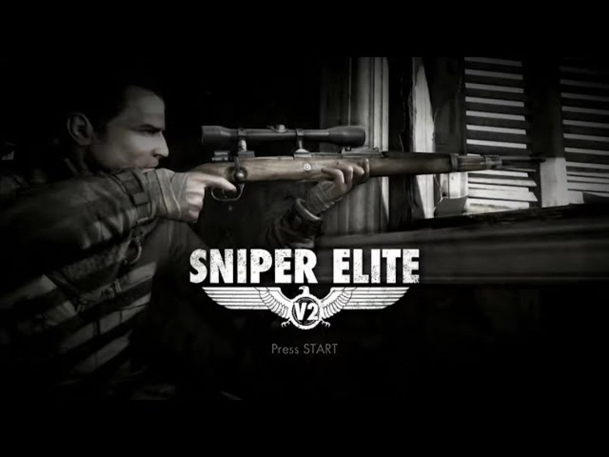 Sniper Elite V2 Silver Star Edition title screen for PlayStation 3 (PS3) video game