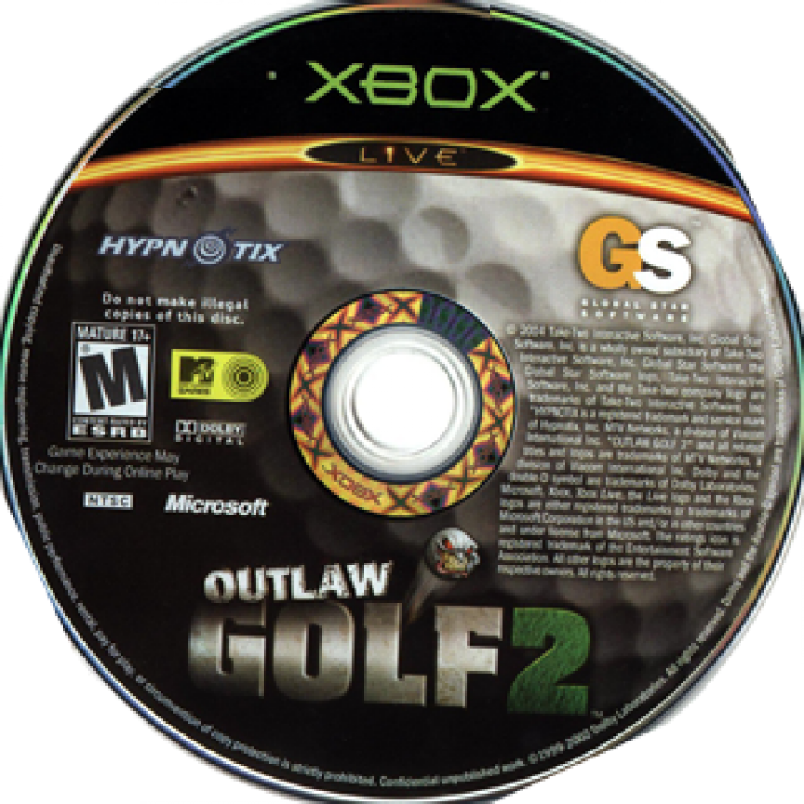 Outlaw Golf 2 disc for Xbox (XBOX) video game