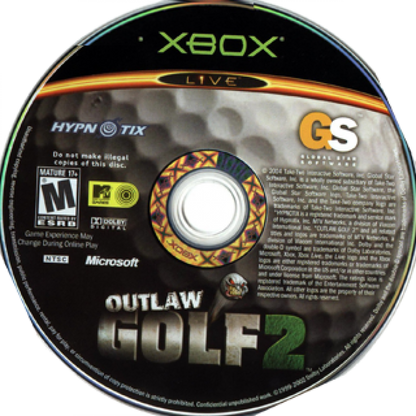 Outlaw Golf 2 disc for Xbox (XBOX) video game