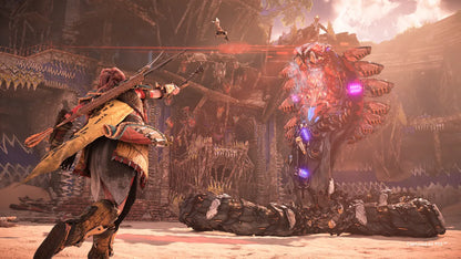 Horizon Forbidden West Launch Edition for PS4 featuring special edition packaging and post apocalyptic adventure artwork gameplay