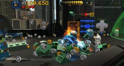 LEGO Batman The Videogame PlayStation 3 brick-building action adventure game featuring Batman Robin and Gotham City villains gameplay screenshot