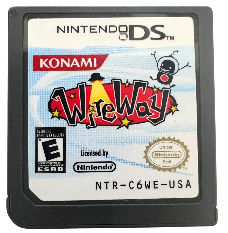 WireWay for Nintendo DS, cartridge for a puzzle platformer video game with stylus-based controls, physics gameplay, obstacle navigation, and creative level challenges