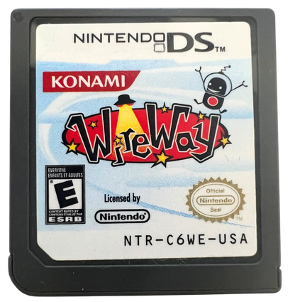 WireWay for Nintendo DS, cartridge for a puzzle platformer video game with stylus-based controls, physics gameplay, obstacle navigation, and creative level challenges