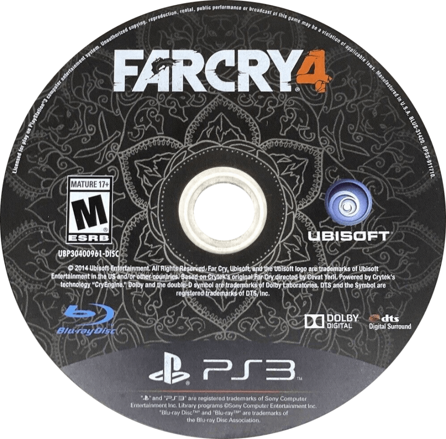 Far Cry 4 [Limited Edition] disc art for PlayStation 3 (PS3) video game
