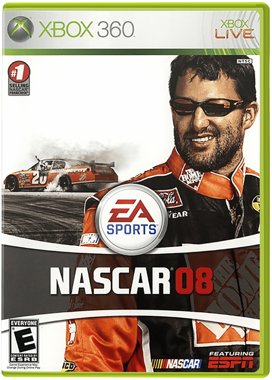 NASCAR 08 cover art for Xbox 360 (X360) sports racing video game
