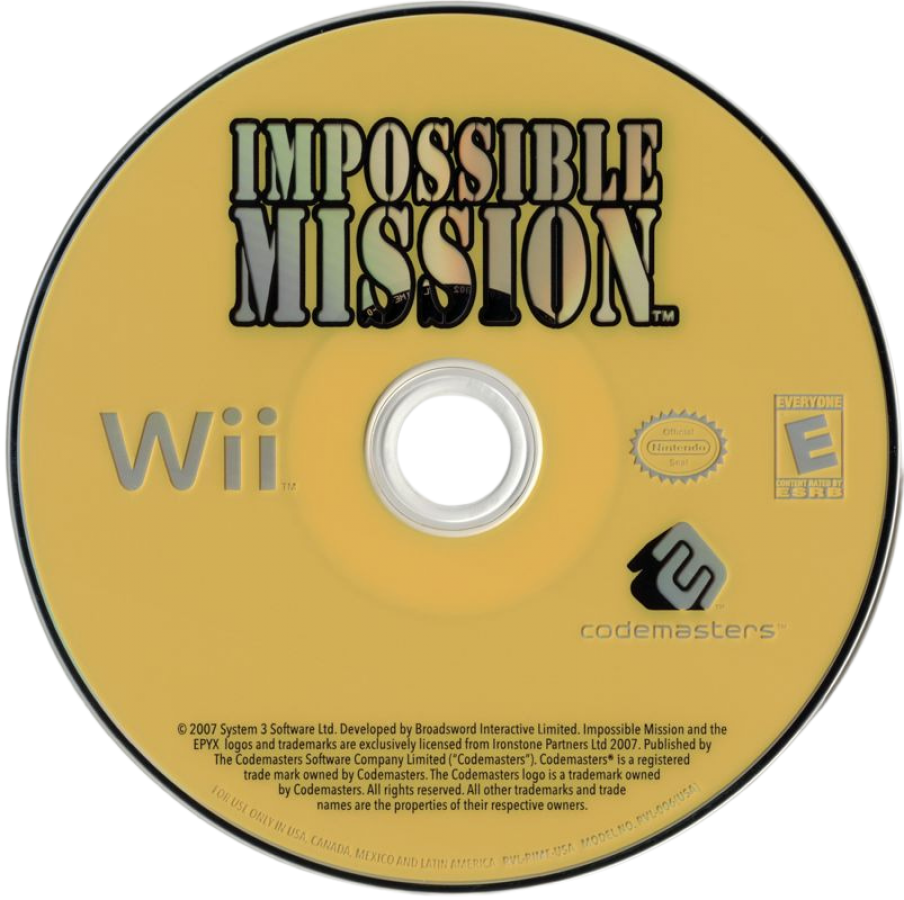 Impossible Mission – Nintendo Wii (Wii) action puzzle platformer video game disc