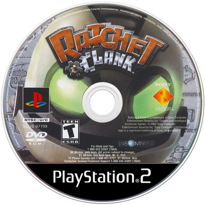 Ratchet and Clank PS2 PlayStation 2 action platformer game retro video game disc