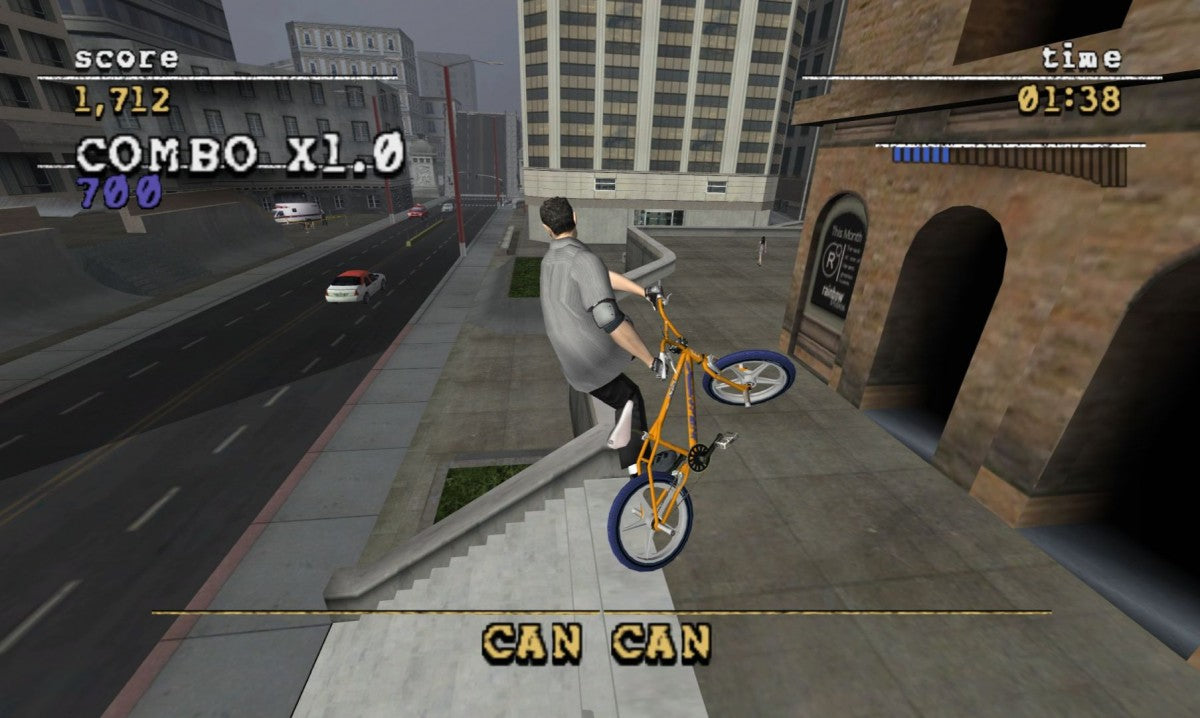 Matt Hoffman’s Pro BMX 2 GameCube GC video game, extreme sports, BMX racing and tricks, multiplayer, action sports gameplay, Nintendo GameCube title gameplay screenshot
