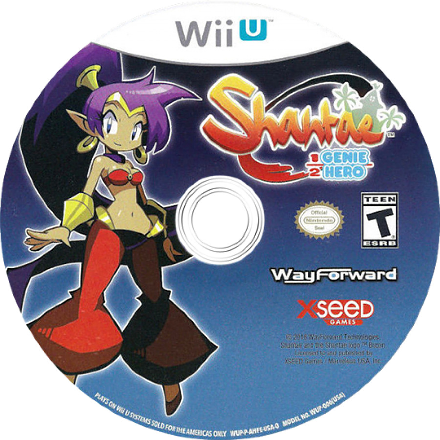 Shantae Half-Genie Hero [Risky Beats Edition] disc cover art for Nintendo Wii U (WiiU) video game