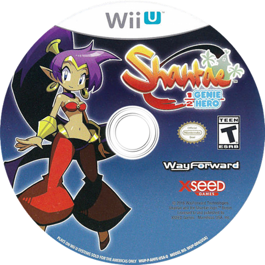 Shantae Half-Genie Hero [Risky Beats Edition] disc cover art for Nintendo Wii U (WiiU) video game