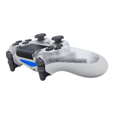 PS4 Dualshock 4 Crystal Controller for PlayStation 4 (PS4) accessory featuring a translucent crystal style shell with the standard Dualshock 4 layout including touchpad light bar and built in rechargeable battery; ideal as a primary or spare controller for PS4 gameplay and compatible titles side of model controller