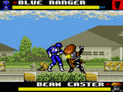 Mighty Morphin Power Rangers: The Movie – Sega Game Gear (GG) Gameplay Art for this Sega Video Game