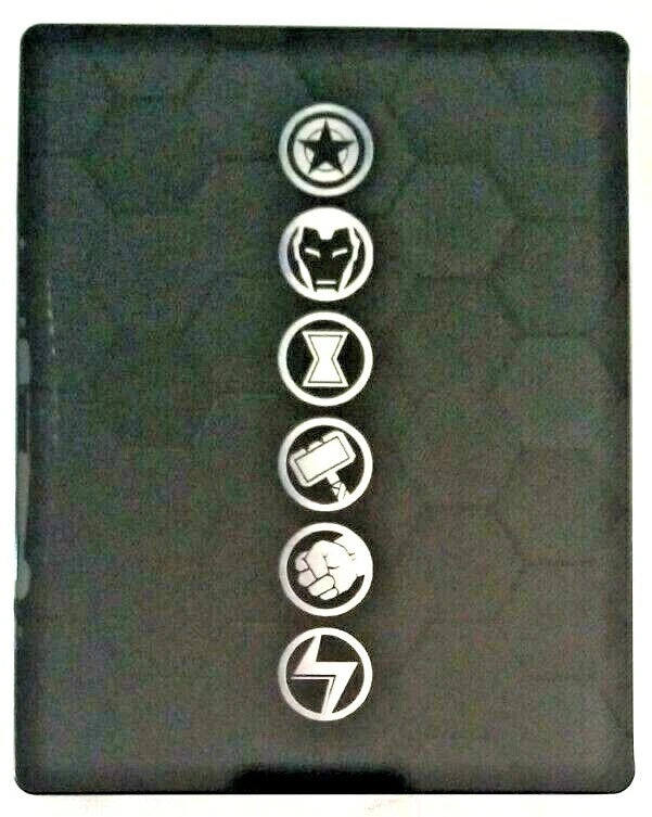 Marvel Avengers Steelbook Edition Xbox One action adventure superhero game Marvel Comics Avengers team Iron Man Captain America Thor Hulk Black Widow cooperative gameplay campaign story driven live service loot progression Square Enix Crystal Dynamics Xbox One game disc steelbook collector edition bonus content digital extras cosmic threat superhero combat back cover  
