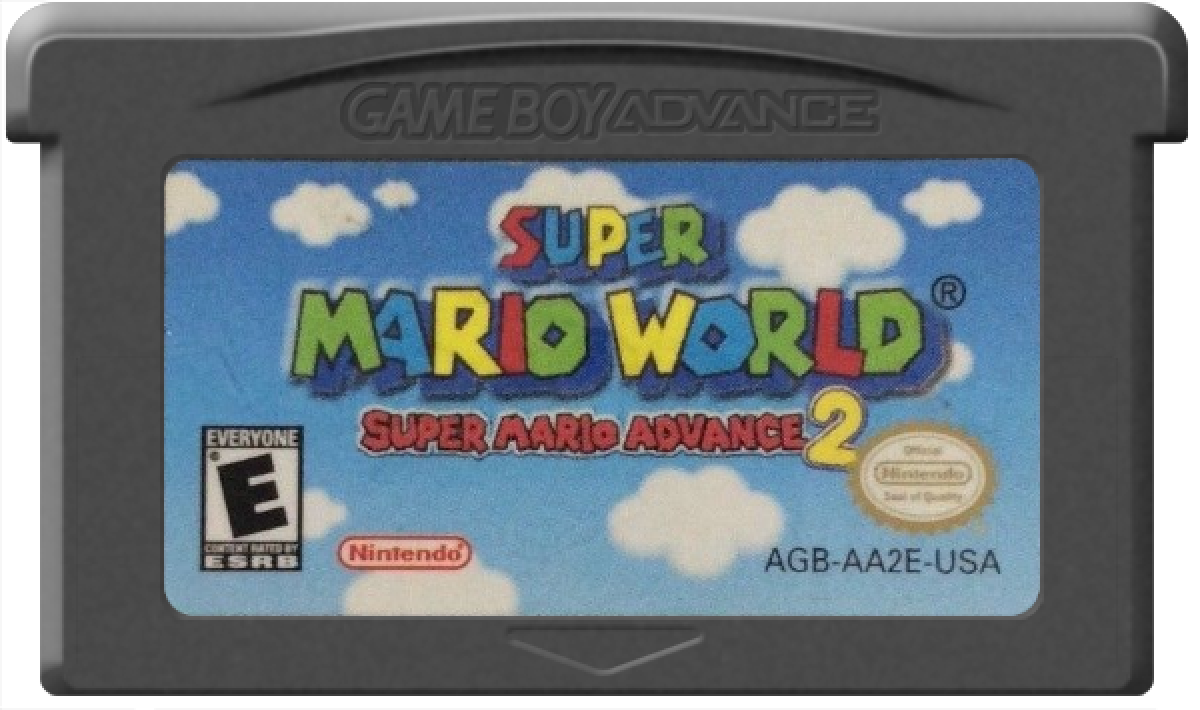 LocalID_52235 Super Mario Advance 2 Game Boy Advance GBA video game, classic platformer, side-scrolling adventure, Mario franchise handheld title cartridge art