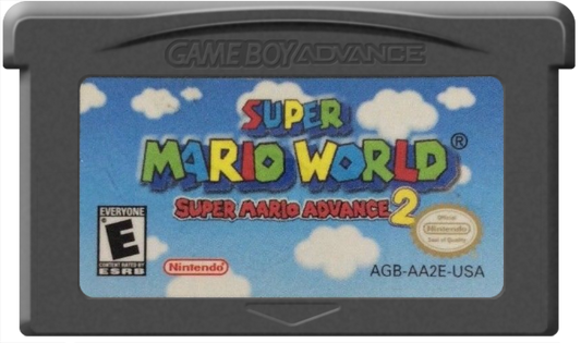 LocalID_52235 Super Mario Advance 2 Game Boy Advance GBA video game, classic platformer, side-scrolling adventure, Mario franchise handheld title cartridge art