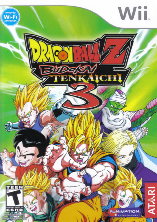 Dragon Ball Z Budokai Tenkaichi 3 cover art for Nintendo Wii (Wii) video game