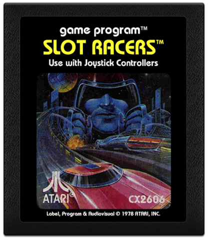 Slot Racers cartridge art for Atari 2600 (2600) video game