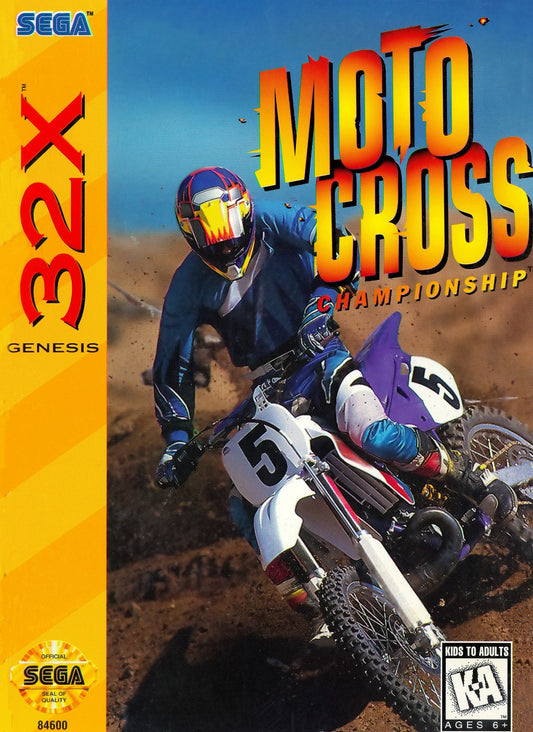 Motocross Championship Sega 32X retro video game racing cover art (1995)