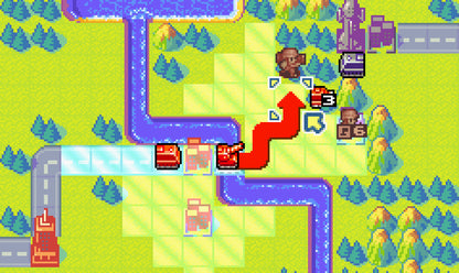 Advance Wars 2 Black Hole Rising cartridge for the Game Boy Advance featuring turn based strategy gameplay with grid based combat commanding armies multiple factions and challenging campaign missions against the Black Hole army gameplay