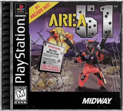 Area 51 cover art for PlayStation 1 PS1 video game