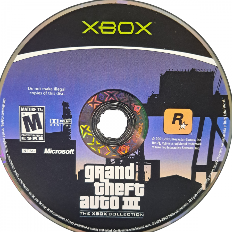 Grand Theft Auto Rockstar Games Double Pack Xbox for retro video game enthusiasts featuring open world action gameplay crime driven storylines expansive city exploration vehicle based missions sandbox freedom elements multiple classic Grand Theft Auto adventures and collectible gaming appeal III disc