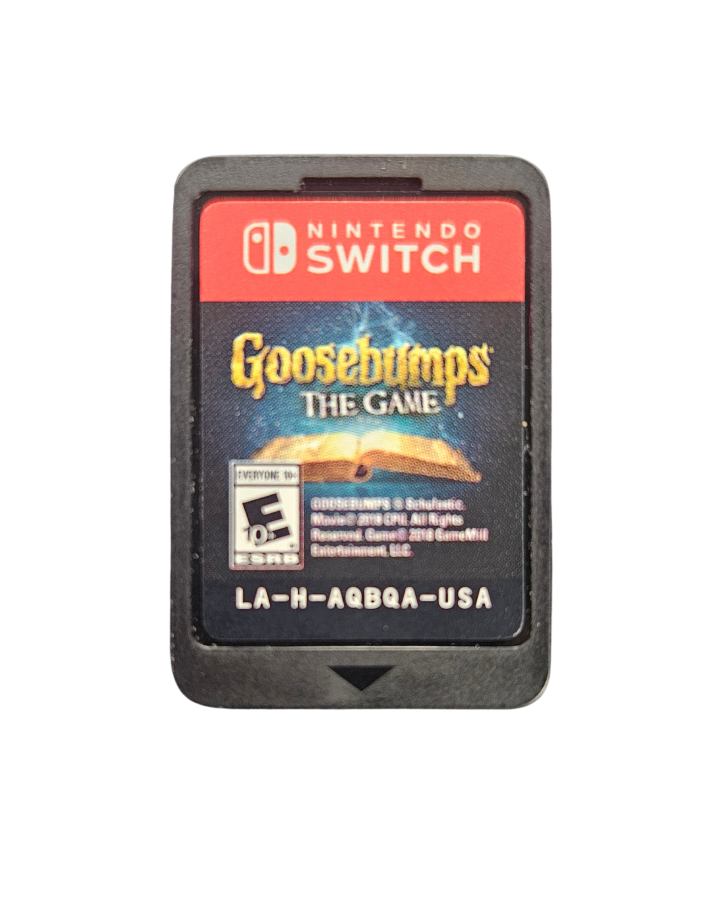 Goosebumps The Game Nintendo Switch for adventure video game fans featuring spooky puzzle solving interactive storytelling mysterious exploration classic Goosebumps monsters point and click gameplay family friendly horror collectible gaming appeal cartridge