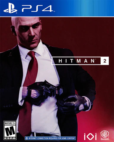 Hitman 2 – PlayStation 4 (PS4) video game cover image, stealth action title published by Warner Bros. Interactive Entertainment
