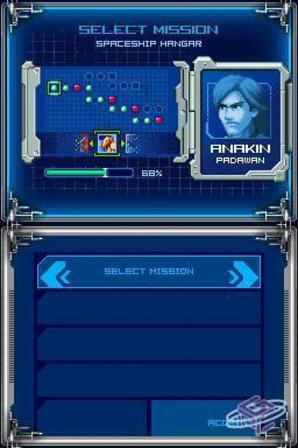 Star Wars Episode III Revenge of the Sith cartridge for the Nintendo DS featuring action combat gameplay based on the movie with lightsaber battles force powers and cinematic missions following Anakin and Obi Wan gameplay