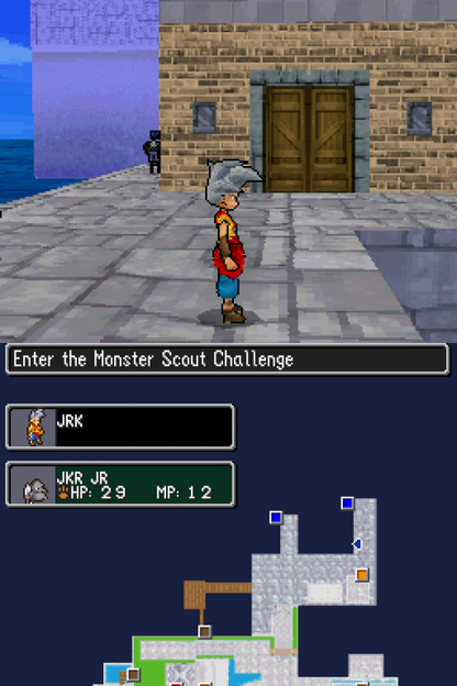Dragon Quest Monsters Joker cartridge for the Nintendo DS featuring monster collecting RPG gameplay with turn based battles creature synthesis and open island exploration in the Dragon Quest universe gameplay