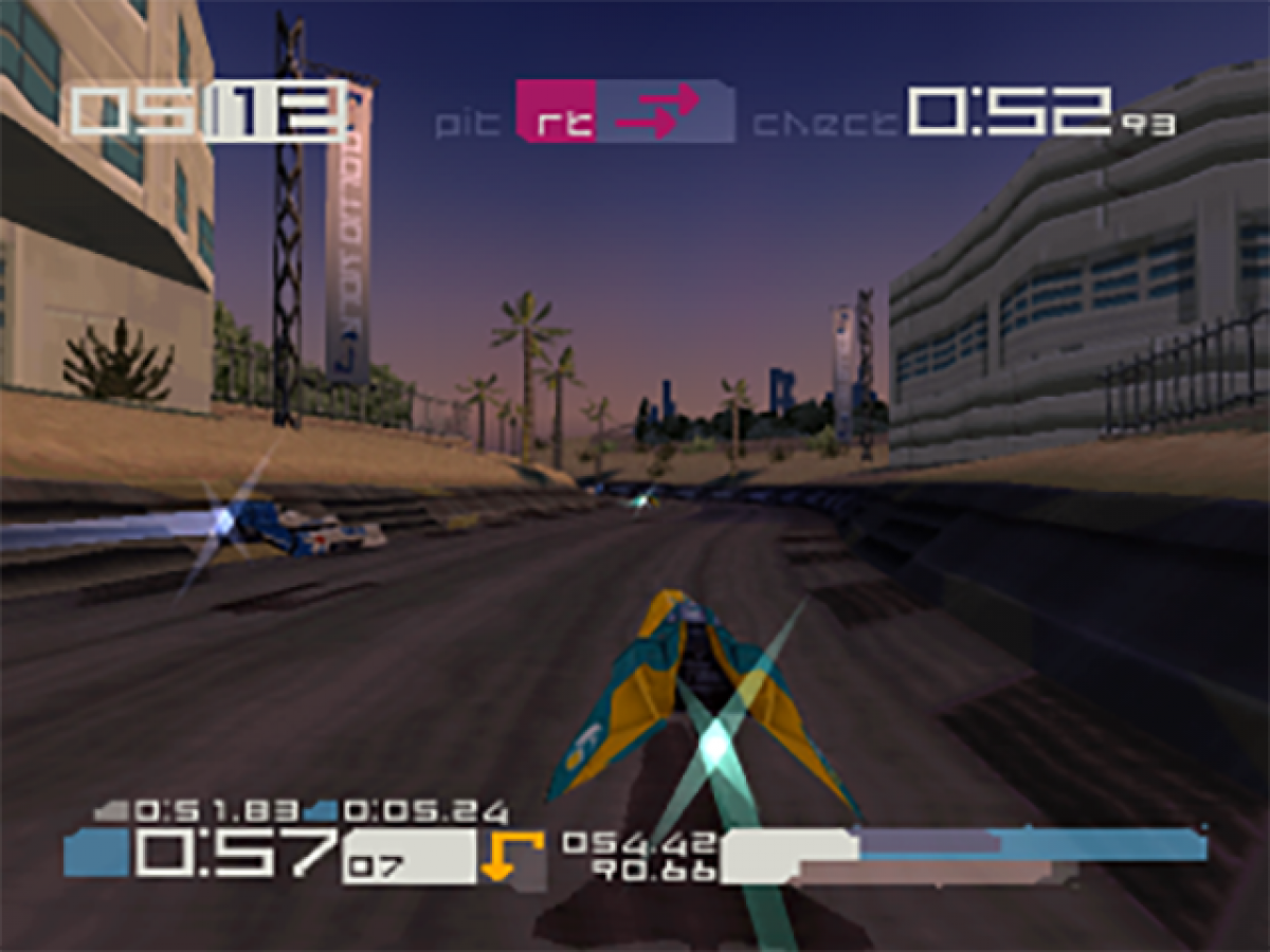 Retro Wipeout 3 PS1 inspired design featuring futuristic anti gravity racing aesthetic vintage PlayStation sci fi speed combat sleek hovercraft electronic music driven visuals iconic Psygnosis racing game nostalgia gameplay