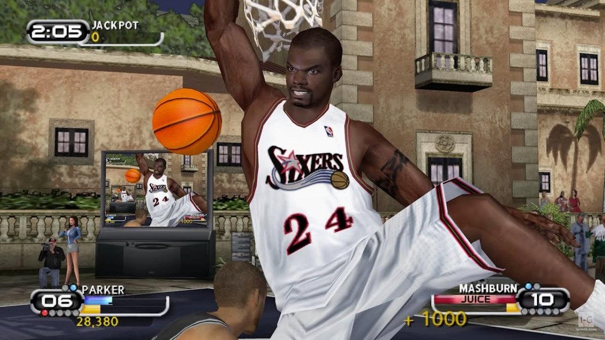NBA Ballers PlayStation 2 PS2 for retro video game enthusiasts featuring arcade style basketball gameplay one on one streetball action authentic NBA players flashy trick moves competitive multiplayer challenges and collectible gaming appeal gameplay