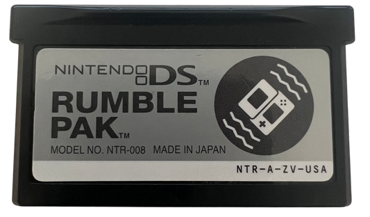 Nintendo DS Rumble Pak accessory, product image for a vibration feedback add-on cartridge providing rumble functionality for compatible Nintendo DS games