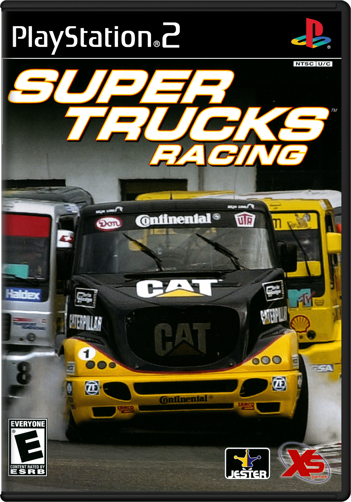 Super Trucks Racing – PlayStation 2 (PS2) video game cover image, truck racing simulation.
