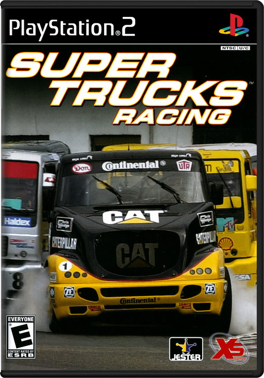 Super Trucks Racing – PlayStation 2 (PS2) video game cover image, truck racing simulation.