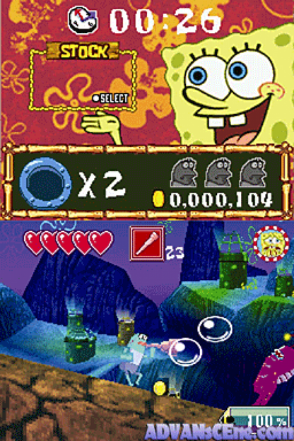Drawn to Life: SpongeBob SquarePants Edition gameplay for Nintendo DS (DS) platforming adventure video game